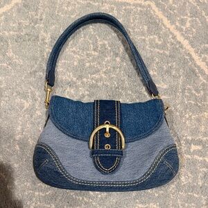 Coach signature denim soho bag